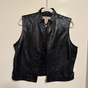 Apostrophe Black Leather Vest